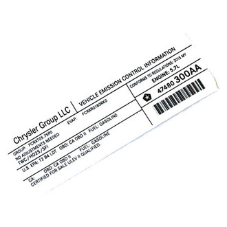 Dodge OE - Emission Label