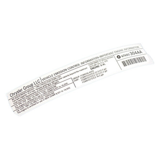 Mopar® - Vehicle Emission Control Information Label