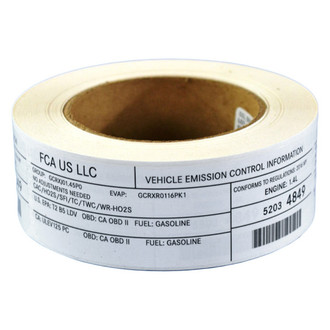 Mopar® - Vehicle Emission Control Information Label