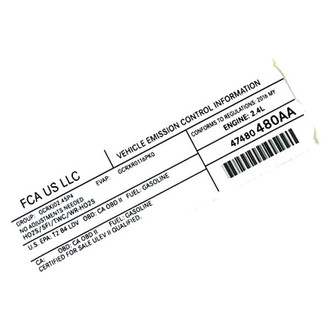 Dodge OE - Emission Label