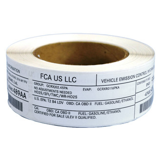 Chrysler OE - Emission Label