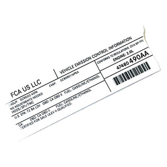 Dodge OE - Emission Label