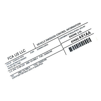 Dodge OE - Emission Label