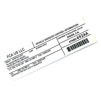 Dodge OE - Emission Label