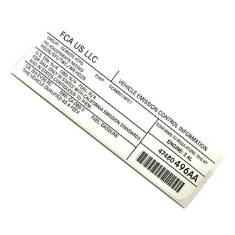 Mopar® - Vehicle Emission Control Information Label