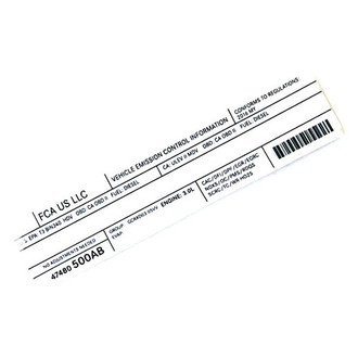 Mopar® - Vehicle Emission Control Information Label