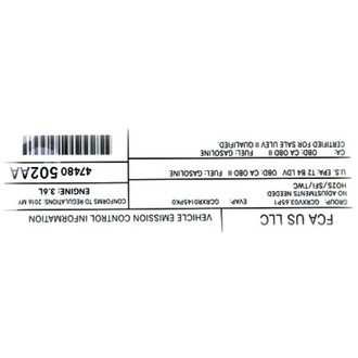 Dodge OE - Emission Label