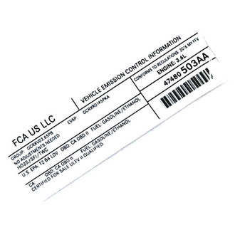 Dodge OE - Emission Label