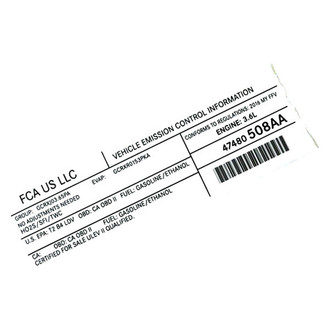 Dodge OE - Emission Label