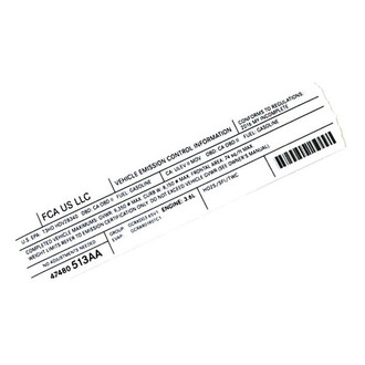 Mopar® - Vehicle Emission Control Information Label