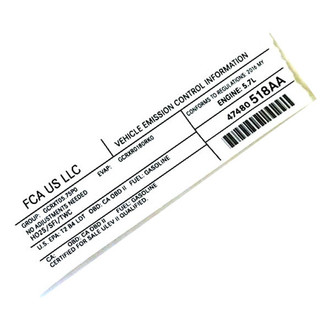 Mopar® - Vehicle Emission Control Information Label