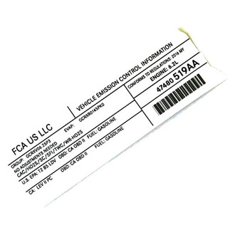 Dodge OE - Emission Label