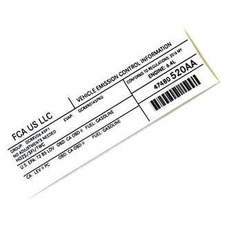 Dodge OE - Emission Label
