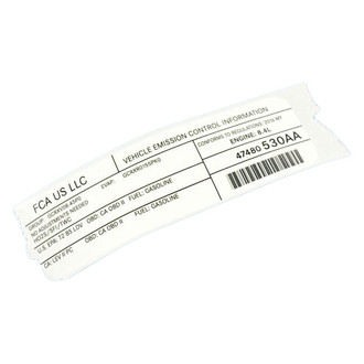 Mopar® - Vehicle Emission Control Information Label