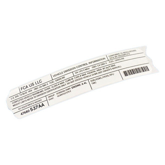Mopar® - Vehicle Emission Control Information Label