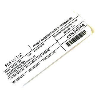 Dodge OE - Emission Label