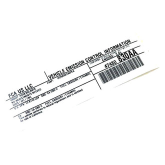 Mopar® - Vehicle Emission Control Information Label
