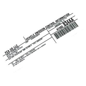 Chrysler OE - Emission Label