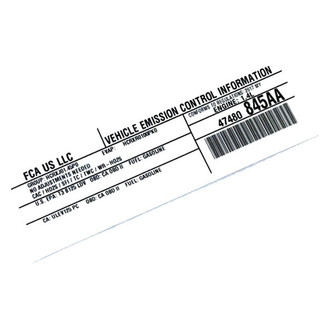 Mopar® - Vehicle Emission Control Information Label