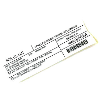 Jeep OE - Emission Label