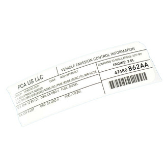 Mopar® - Vehicle Emission Control Information Label