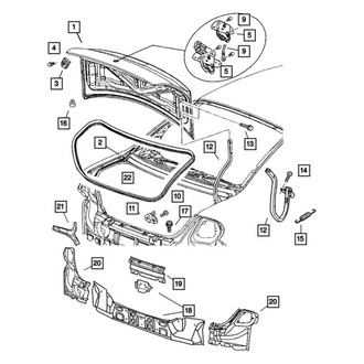 Mopar® - Driver Side Trunk Lid Opening Reinforcement