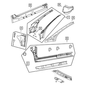 Mopar® - Body A-Pillar Reinforcement Plate
