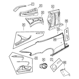 Mopar® - Driver Side Quarter Panel Reinforcement