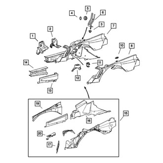 Mopar® - Fender Attach Plate