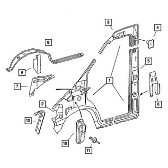 Mopar® - Front Inner Passenger Side Wheel Housing
