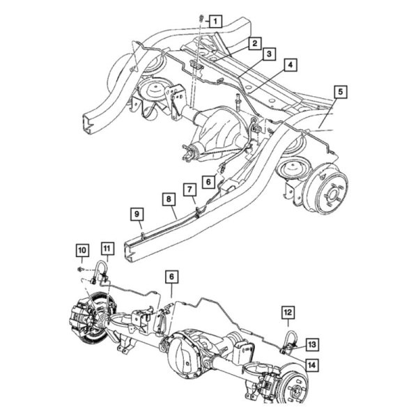 Mopar® - Rear Driver Side Brake Hydraulic Hose