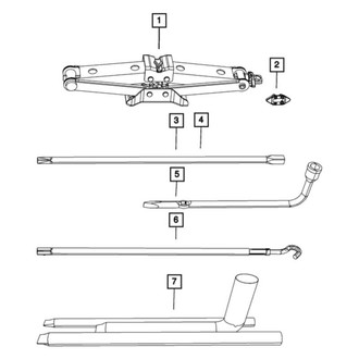 Mopar® - Spare Tire Jack Handle & Wheel Lug Wrench
