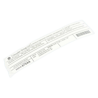 Mopar® - Vehicle Emission Control Information Label