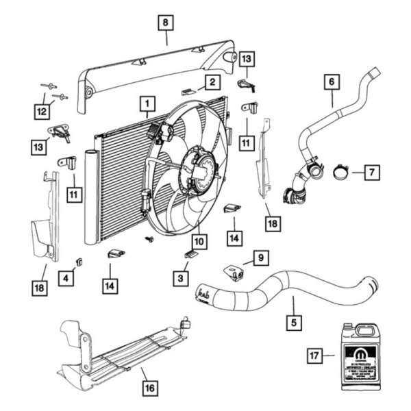 Mopar® - Engine Coolant Radiator Hose