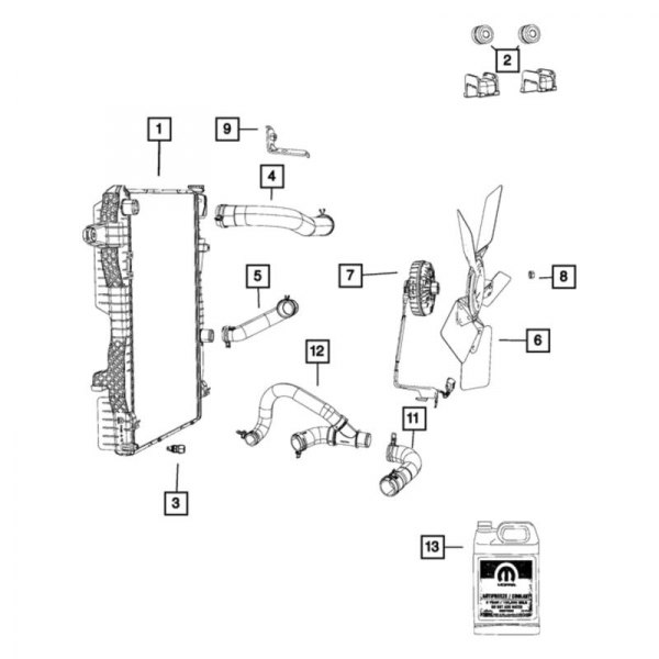 Mopar® - Engine Coolant Radiator Hose