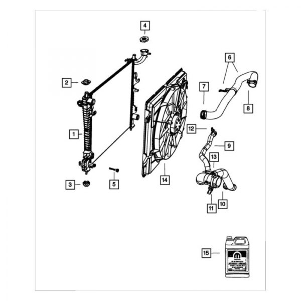 Mopar® 52014834AD - Engine Coolant Radiator Hose