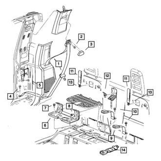 Dodge OE - Rear Seat Belt Retractor Cover
