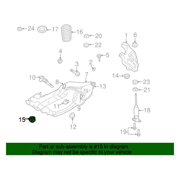 Mopar® 52106575AC Front Lower Control Arm Bumper