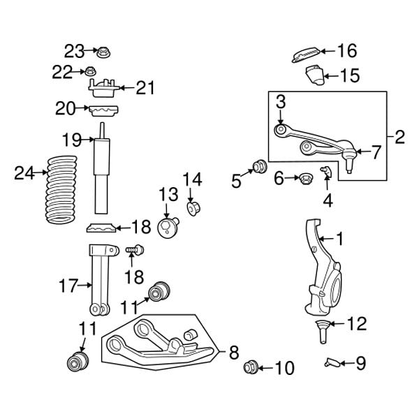 Mopar® 52109986AH - Front Passenger Side Lower Control Arm