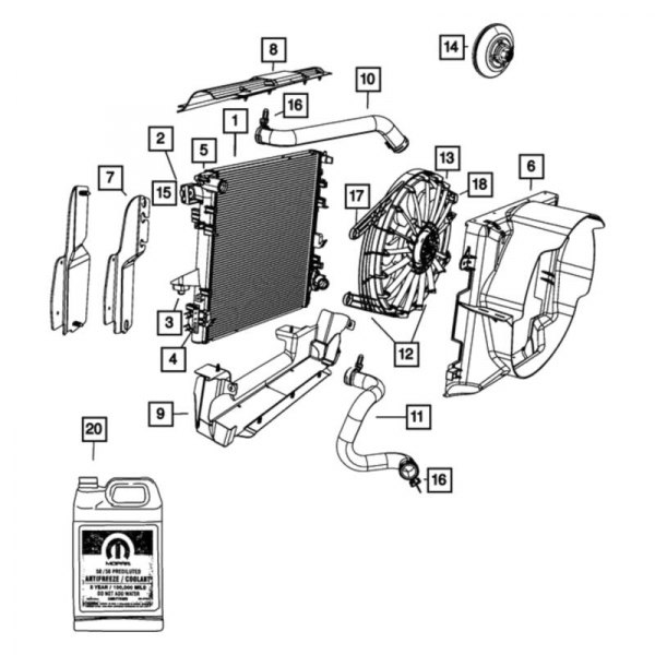 Mopar® - Engine Coolant Radiator Hose
