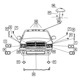 Mopar® 55077120AF - Passenger Side Replacement Headlight