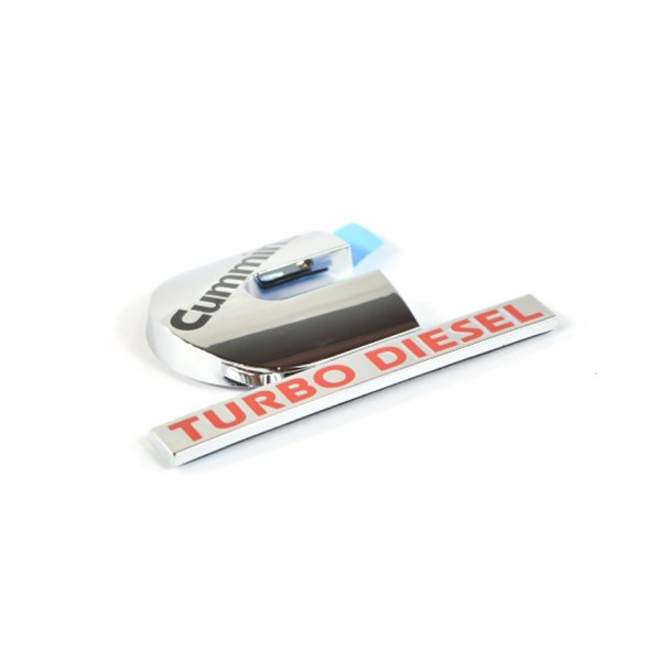 Mopar® - "C Cummins Turbo Diesel" Nameplate Chrome/Red Front Fender/Tailgate Emblem
