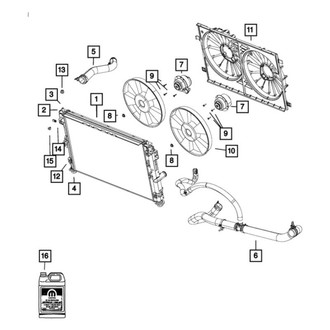 Chrysler OE - Lower Radiator Coolant Hose