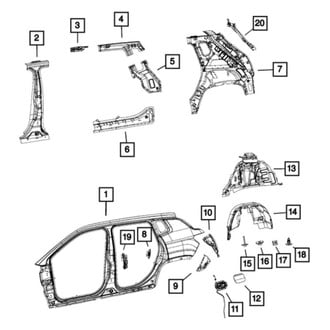 Jeep OE - Rear Left Quarter Panel Splash Shield