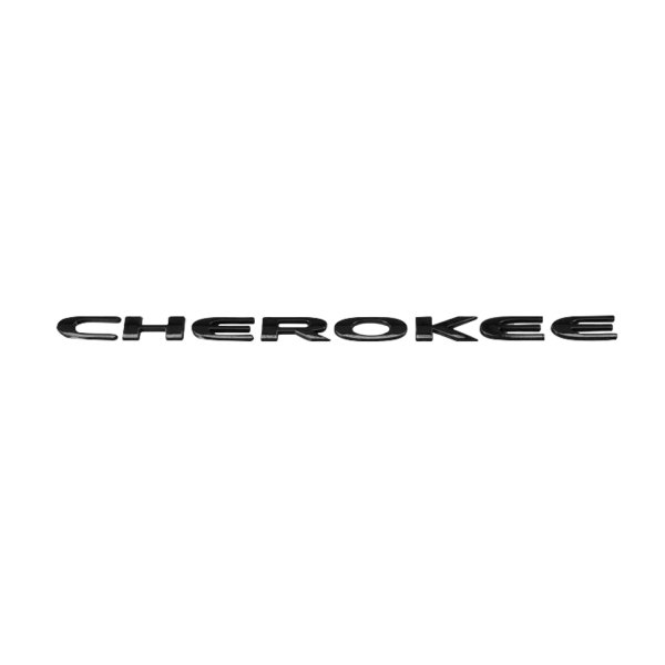 Mopar® - "Cherokee" Nameplate Gloss Black Front Door Emblem