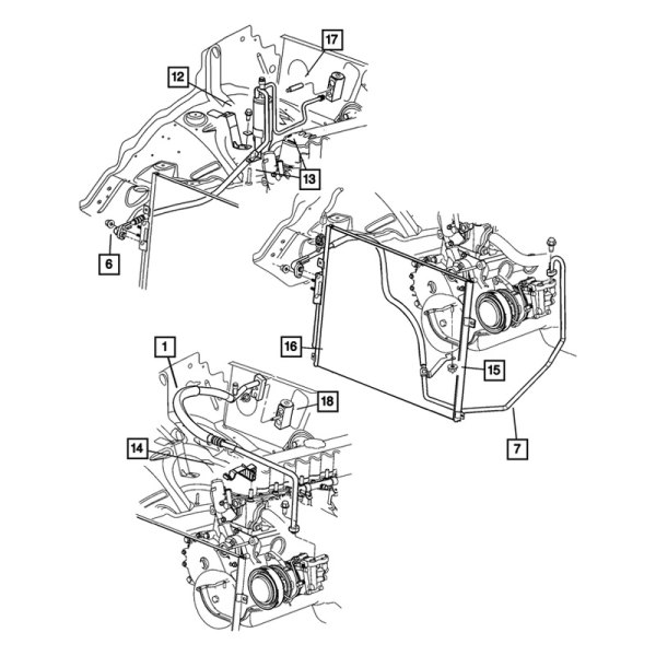 Mopar® 55116419AB HVAC Heater Hose Bracket