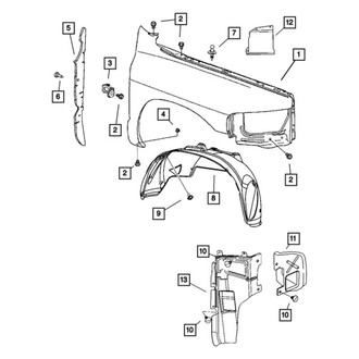 Dodge OE - Front Fender Closing Plate