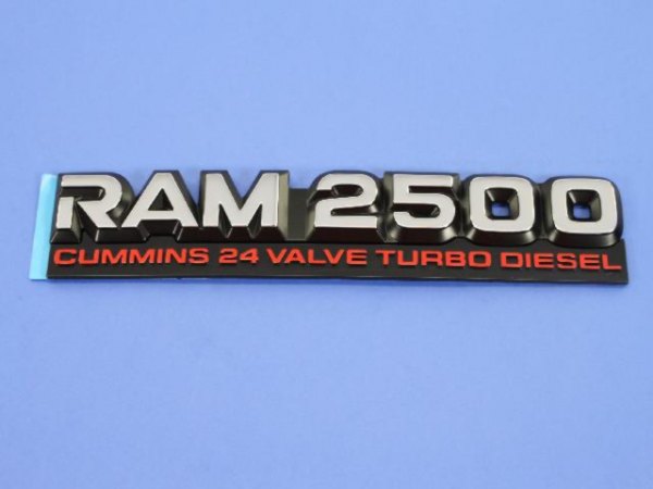 Mopar® - "RAM 2500 Cummins 24 Valve Turbo Diesel" Nameplate Front Fender Emblem