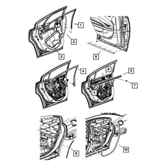 Dodge OE - Rear Left Door Window Molding