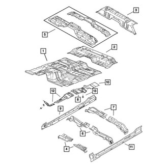 Dodge OE - Front Right Floor Pan Crossmember
